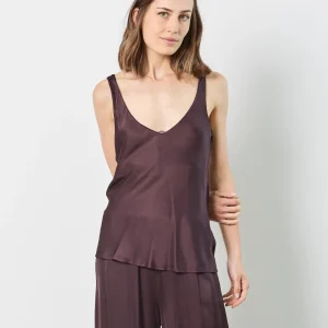 Top à bretelles en satin