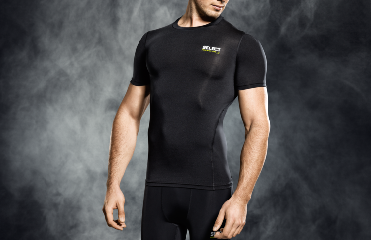 T-shirt de compression manches courtes Select Noir – Image 2
