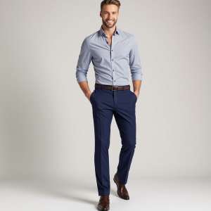 Pantalon Élégance Marine