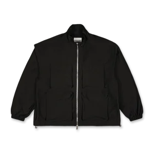 Washed Cotton Nylon Track Jacket