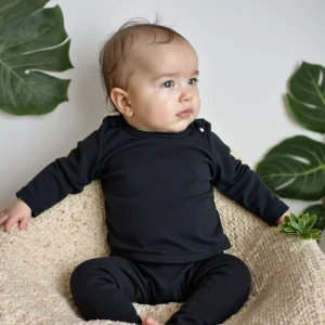 Haut bébé noir à manches longues