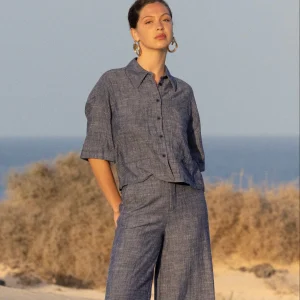 Pantalon droit en lin