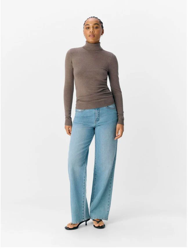 Col roulé taupe Thess – Image 2