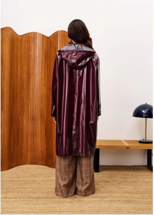 Parka doublé vinyle bordeaux Weil – Image 4