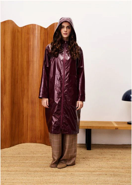 Parka doublé vinyle bordeaux Weil – Image 2