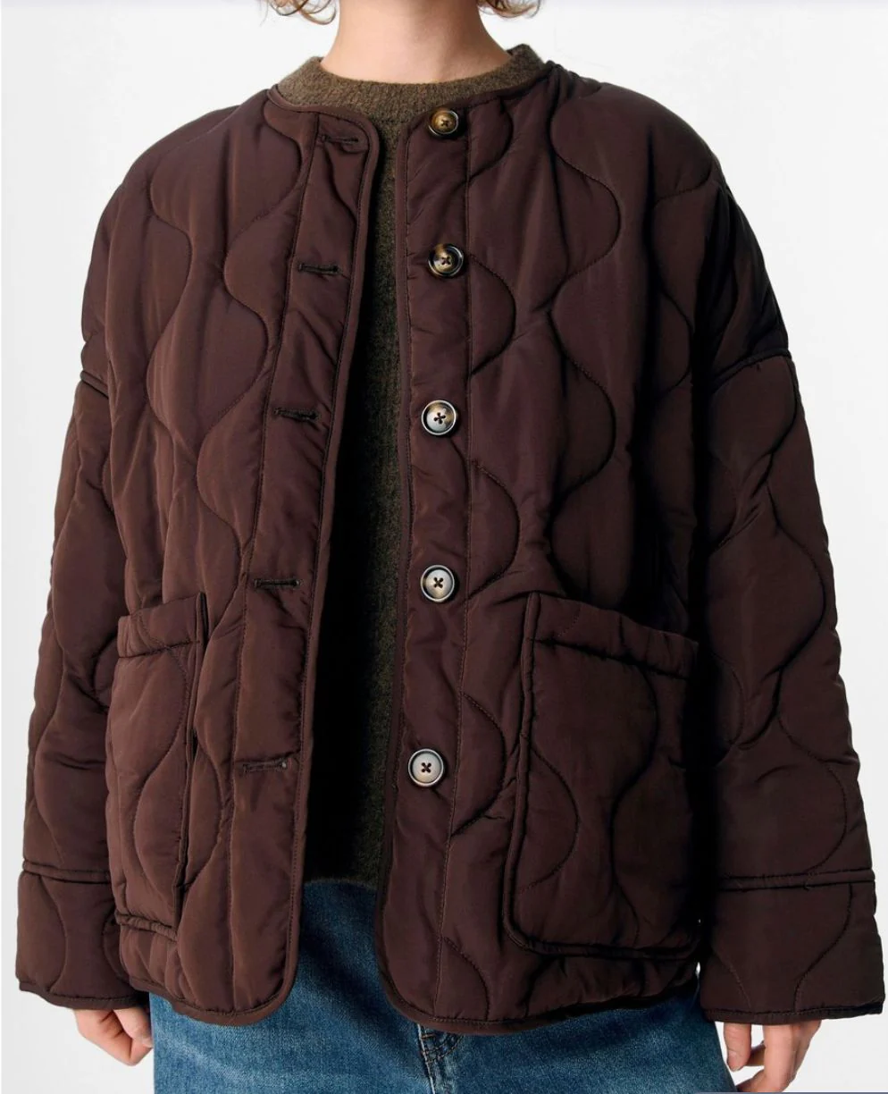 Veste marron matelassé Jallie – Image 4