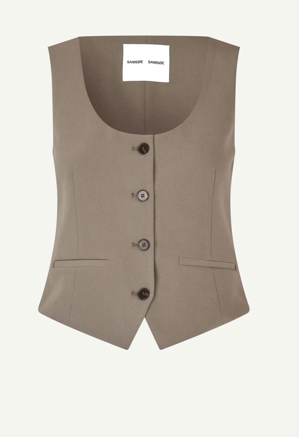 Gilet sans manches taupe Salaney – Image 3