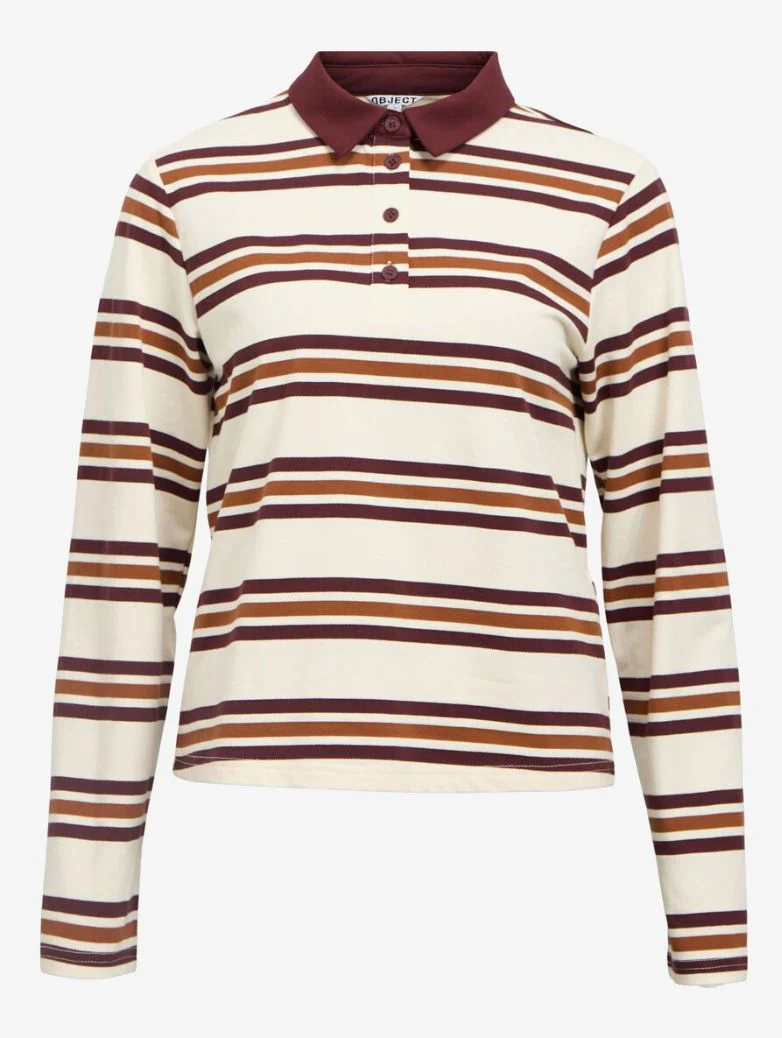 Polo rayure Bordeaux Nana
