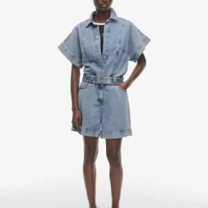 Combinaison short en jean Jolie