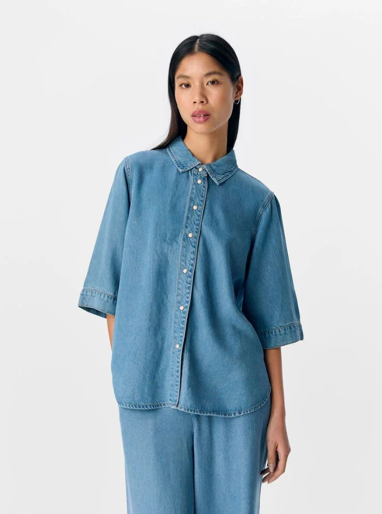 Chemise jean manches courtes Frame