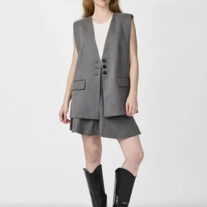 Blazer sans manches gris Dena