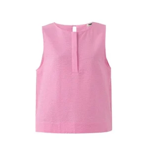 Top gaufré rose Déborah