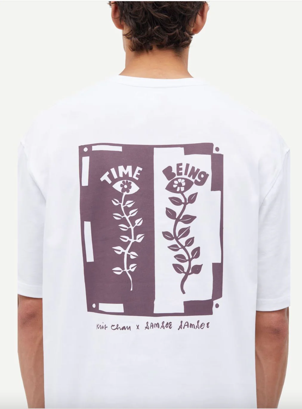 T-shirt blanc fleur Satime – Image 2