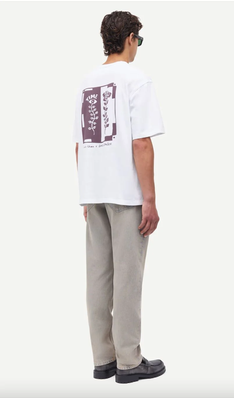 T-shirt blanc fleur Satime – Image 3