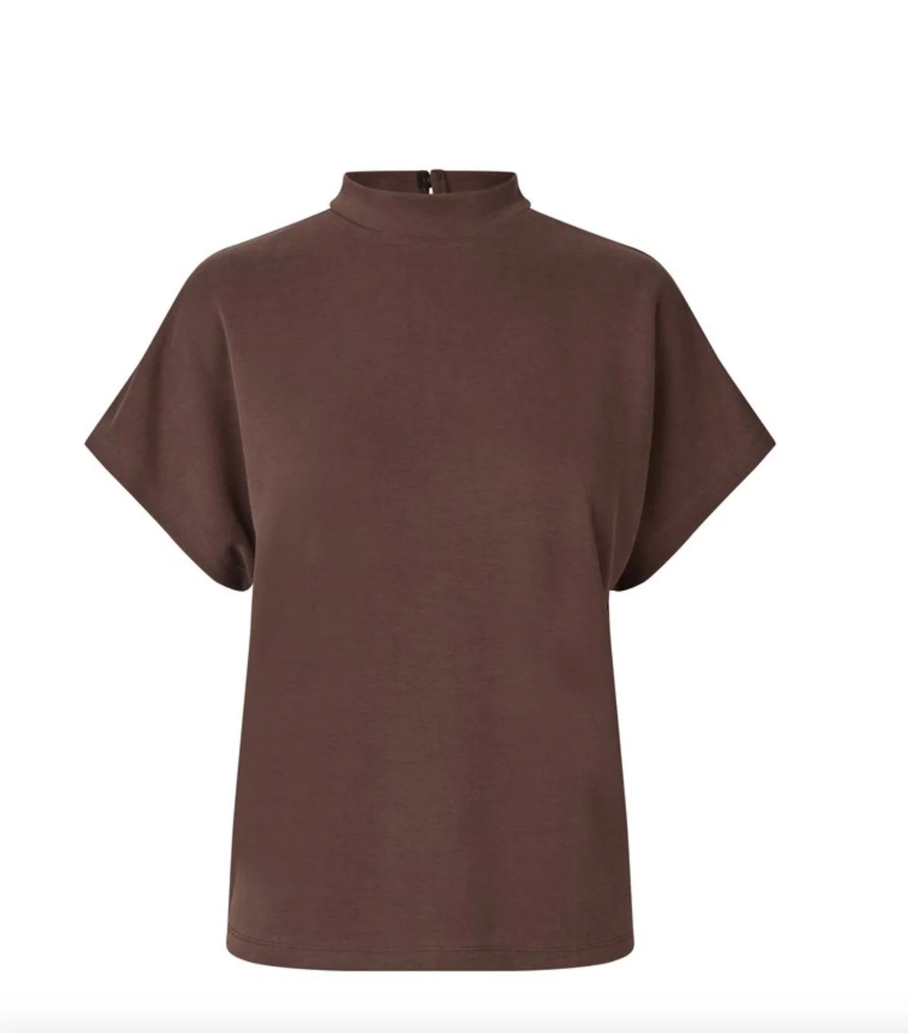 Top manches courtes marron Linea