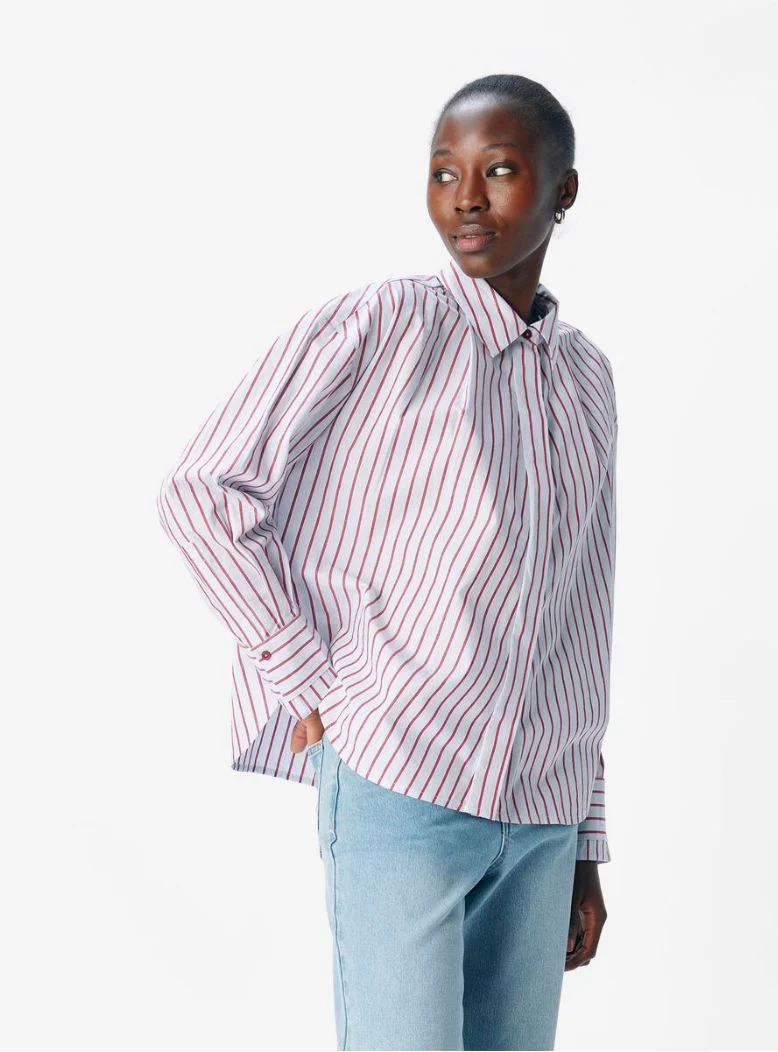 Chemise rayé rouge Zula