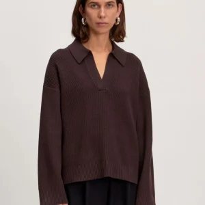Polo maille marron Taria Jumper
