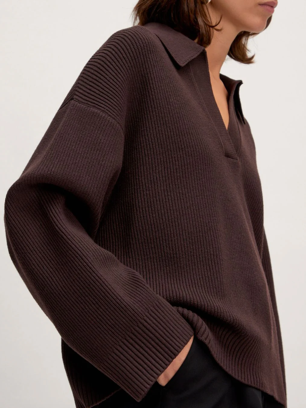 Polo maille marron Taria Jumper – Image 3
