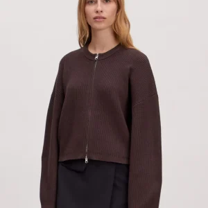 Gilet zip chocolat Llleana