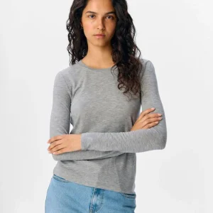 T-shirt manches longues tencell laine gris Zofia