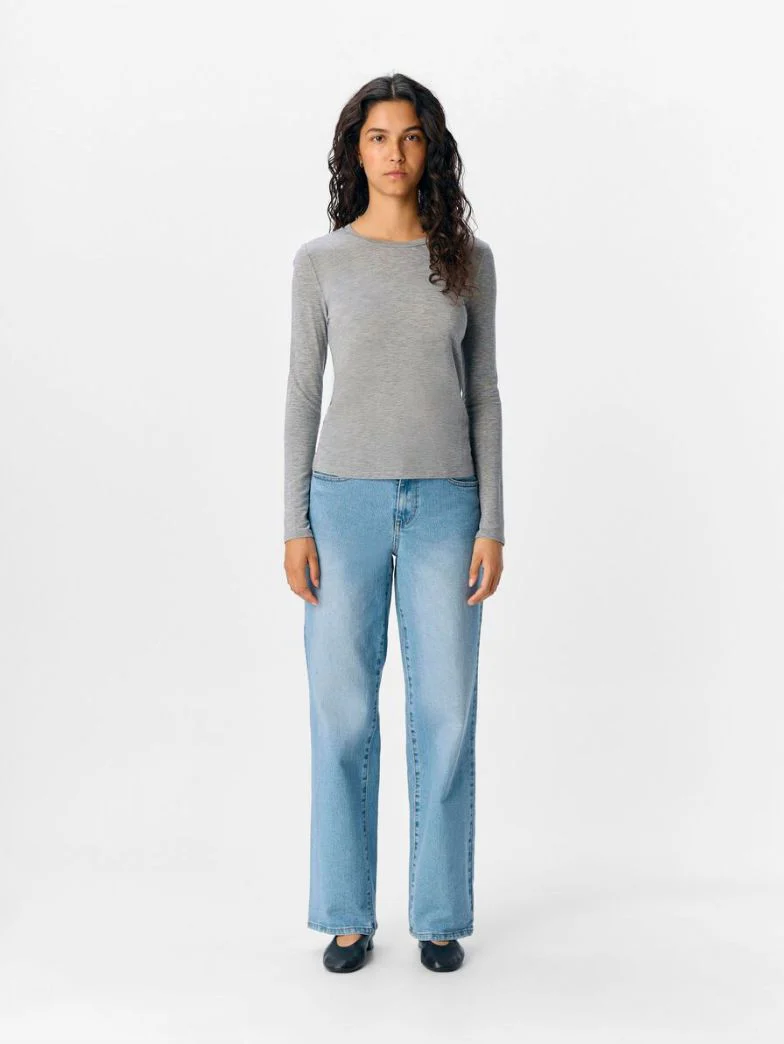 T-shirt manches longues tencell laine gris Zofia – Image 3