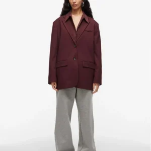 Blazer oversize bordeaux Lia