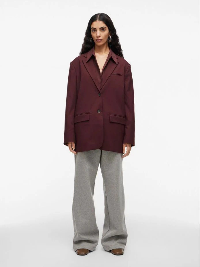 Blazer oversize bordeaux Lia
