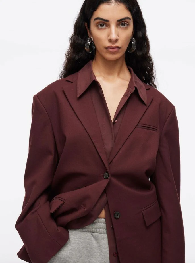 Blazer oversize bordeaux Lia – Image 2