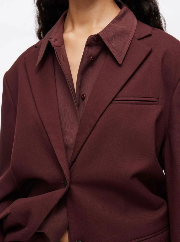 Blazer oversize bordeaux Lia – Image 3