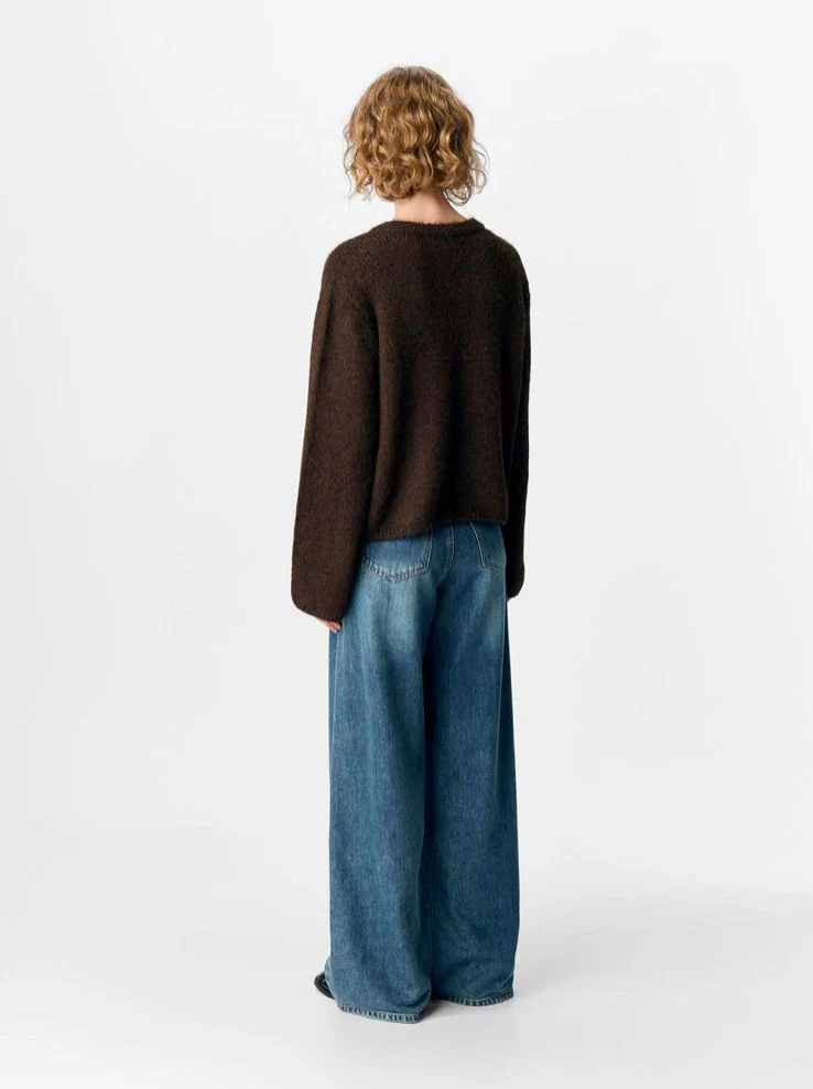 Cardigan bouton vintage marron Saggia – Image 2