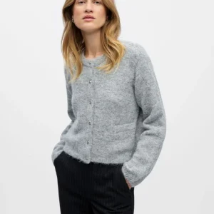 Cardigan bouton vintage gris Saggia