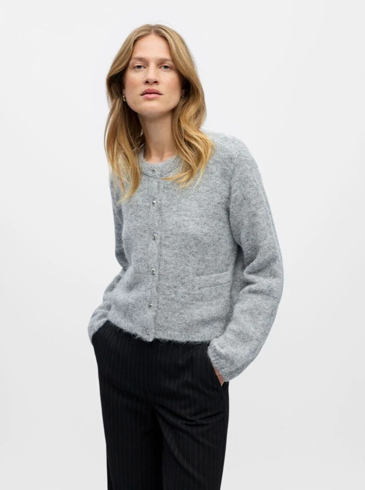 Cardigan bouton vintage gris Saggia