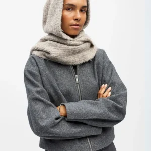 Cagoule écharpe taupe