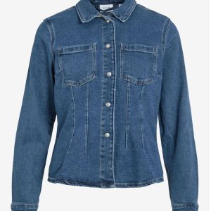 Chemise denim cintré à la taille Sol