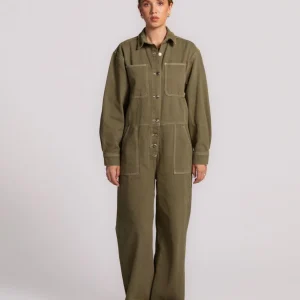 Combi denim vert kaki Mono