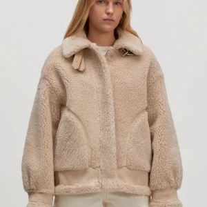 Veste moumoute beige Dakota