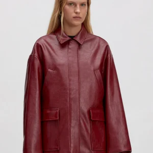 Veste simili bordeaux carin
