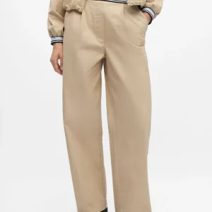 Pantalon beige élastique effet caleçon Meilin