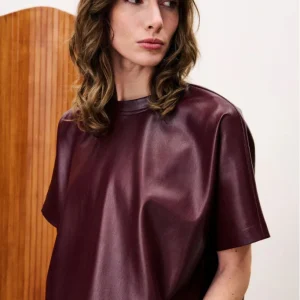 T-shirt vinyle bordeaux Bazin