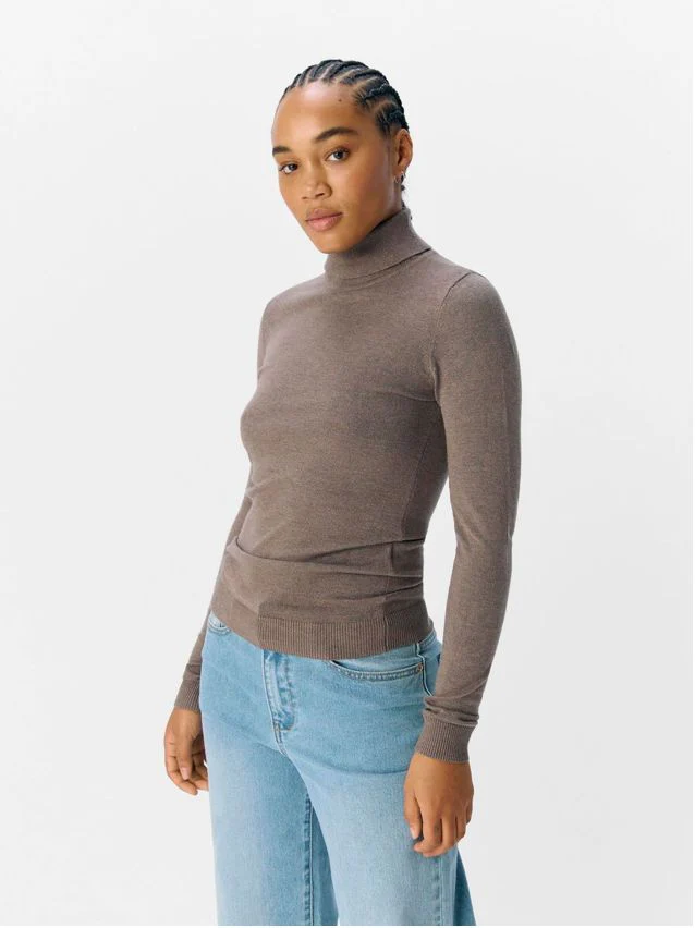 Col roulé taupe Thess