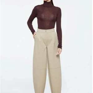 Pantalon barrel beige Giana