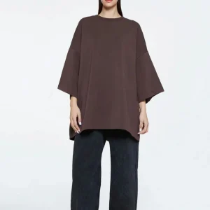 T-shirt oversize sweat marron Norah