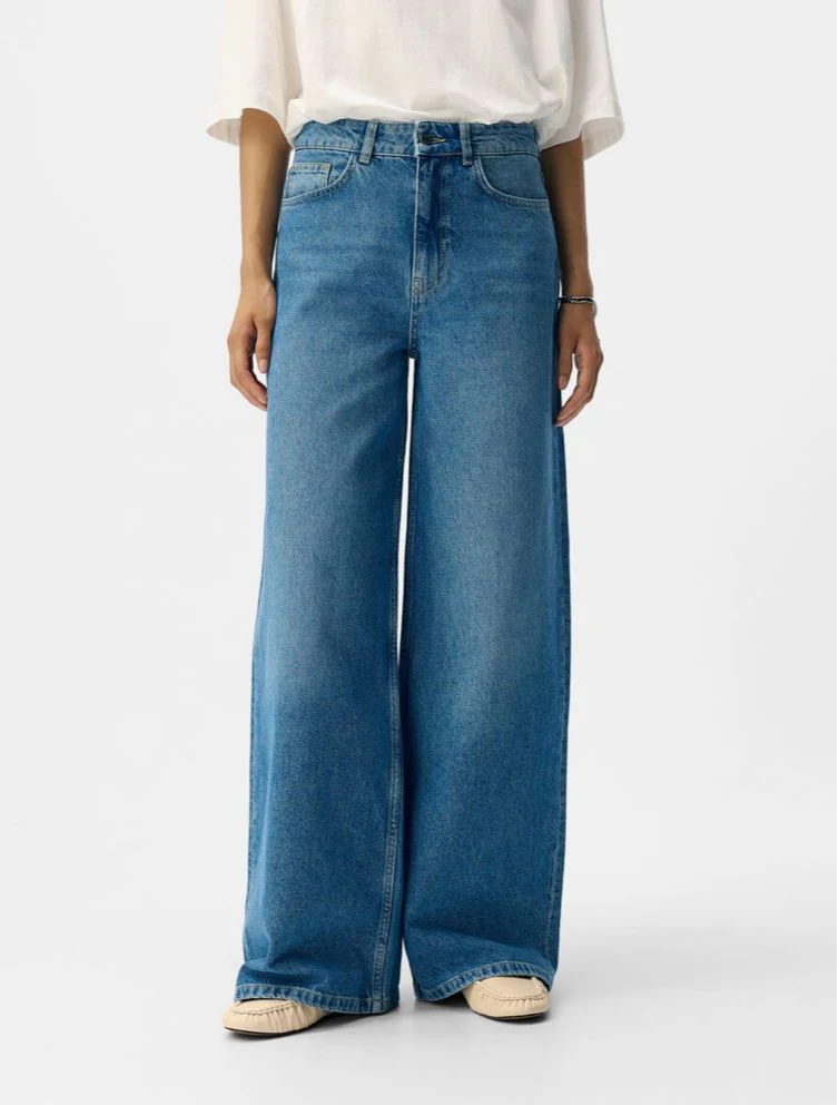 Jean bleu coupe large Nia
