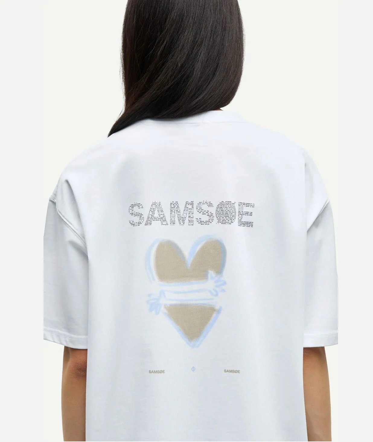 T shirt blanc coeur Saeira – Image 2