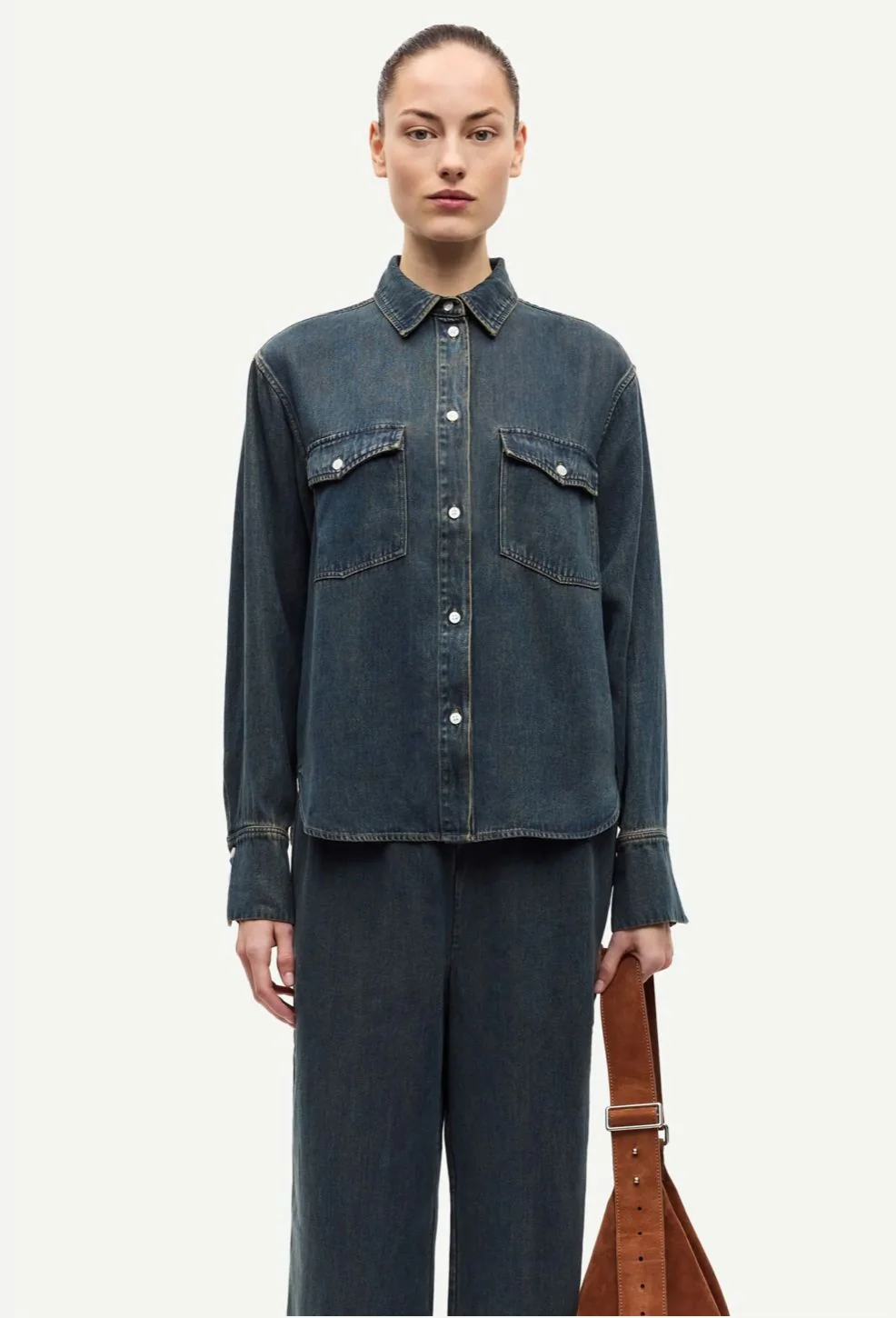 Chemise en jean boutonné Sabex