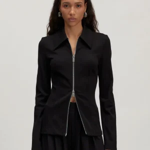 Chemisier noir cintrée Lee