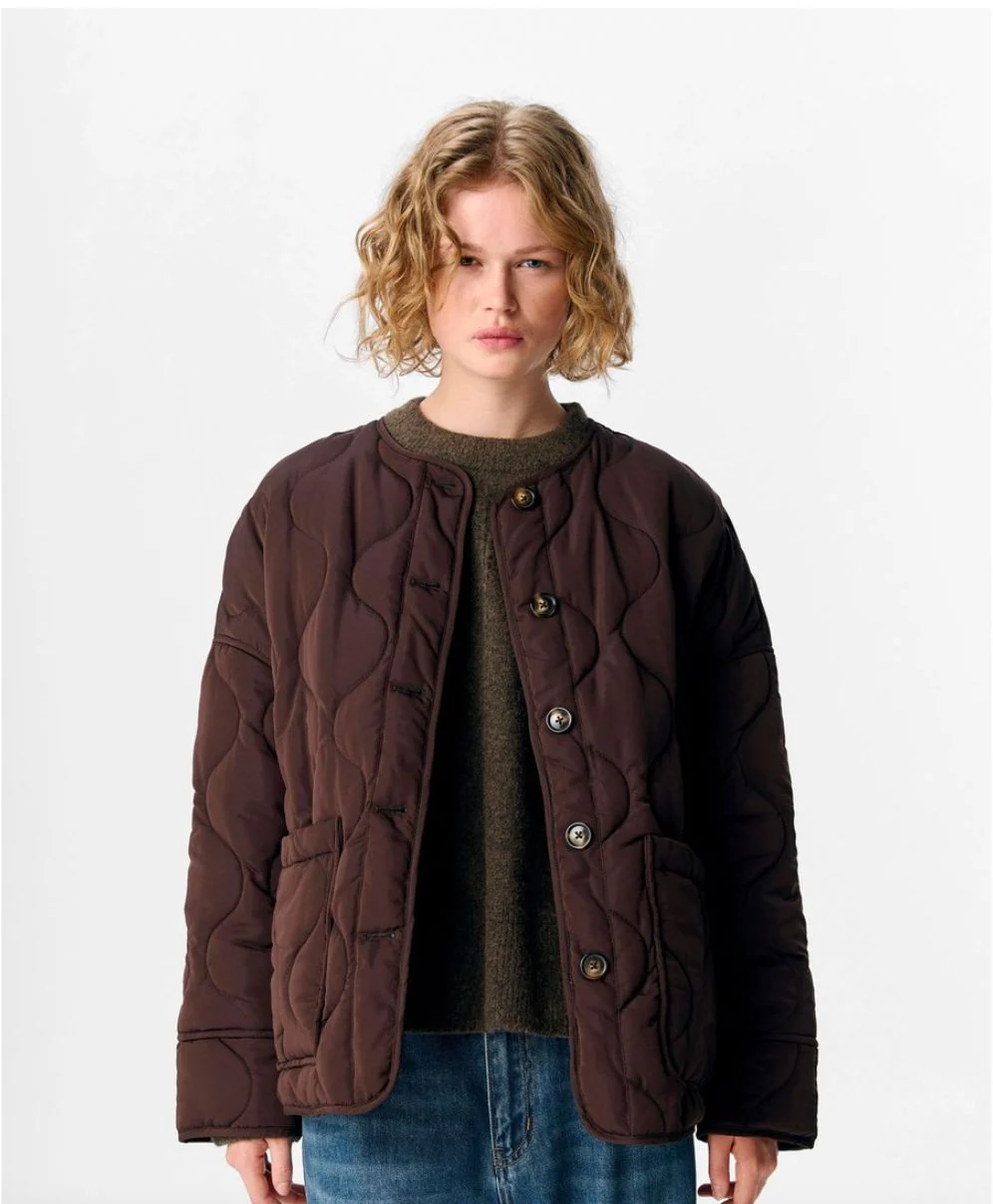 Veste marron matelassé Jallie