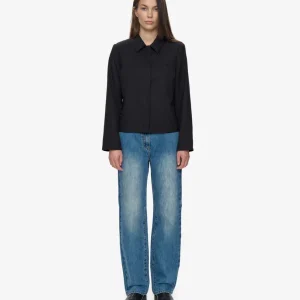 Veste courte droite noir Luciana