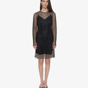 Robe résille strass noir Emma