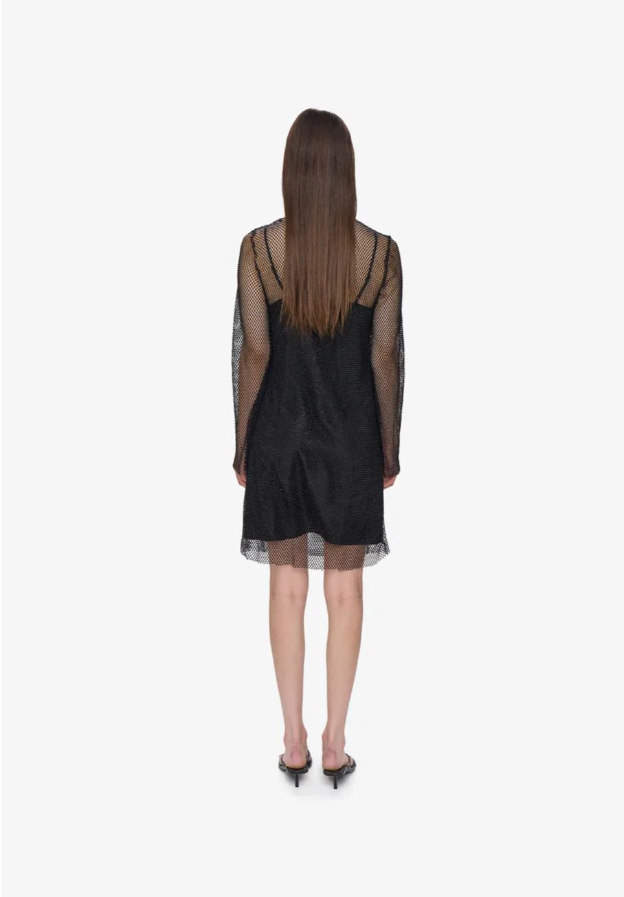 Robe résille strass noir Emma – Image 3